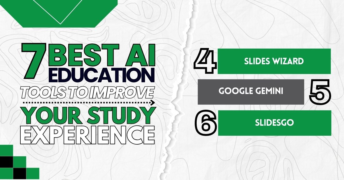 7 Best AI Education Tools: featuring Slides Wizard, Google Gemini, and Slidesgo.