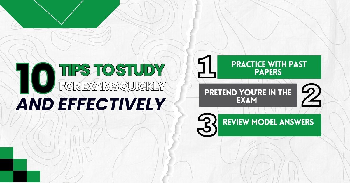 10 Tips to Study for Exams Quickly and Effectively' and first 3 study tips.