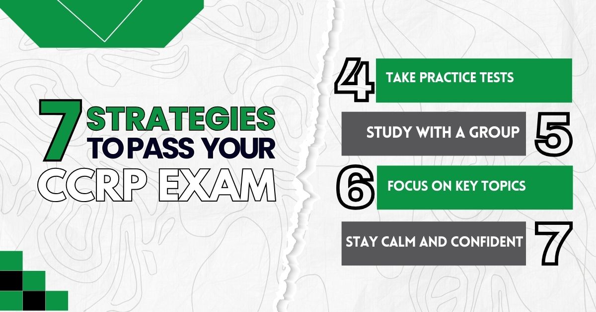 Graphics illustrating strategies like practice tests, group study, and staying calm. 